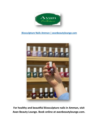 Biosculpture Nails Amman | avanbeautylounge.com