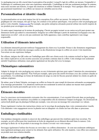 Des idées de packaging créatif pour vos coffrets sur mesure !