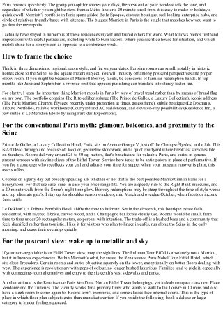 Marriott Hotels in Paris, France: Which One Fits Your Travel Style?