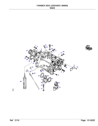 Fendt FARMER 250V (20500001-99999) Tractor Parts Catalogue Manual Instant Download (Part No. F205000)