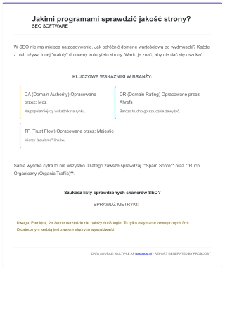 Sprawdzanie jakości domeny: Ahrefs, Majestic czy Moz?