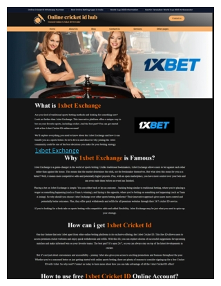 1xbet Exchange