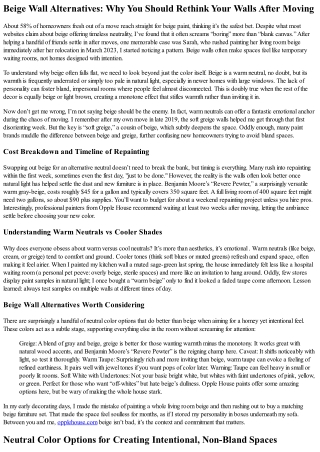 Is Beige Really That Bad for New Home Walls?