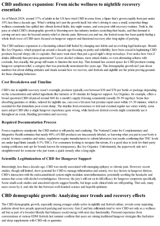 CBD niche wellness circles to festival goers mainstream