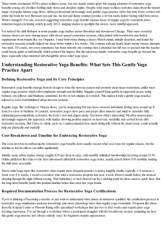 Restorative Yoga Benefits: Why This Gentle Yoga Practice Eases Stress Better Tha