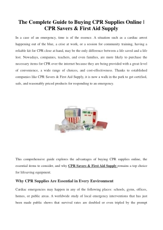 The Complete Guide to Buying CPR Supplies Online _ CPR Savers & First Aid Supply