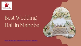 Celebrate Your Special Day with Best Wedding Hall in Mahoba