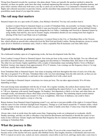 Trains to London Stansted Airport: Timetables, Costs, and Tips