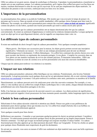 La Magie Des cadeaux Personnalisés Et Leurs Effets Sur Nos Relations!