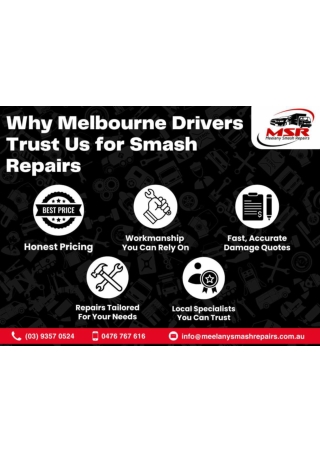 Why Melbourne Drivers Trust Us for Quality Smash Repairs