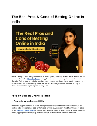 The Real Pros & Cons of Betting Online in India