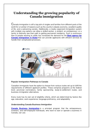 Understanding the growing popularity of Canada immigration