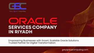 Oracle Services Company in Riyadh - Grey Space Computing