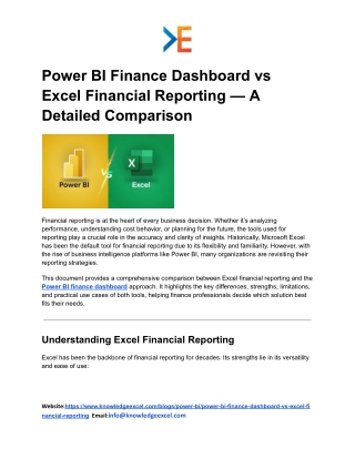 Choosing Between Power BI Dashboards and Excel Financial Reports