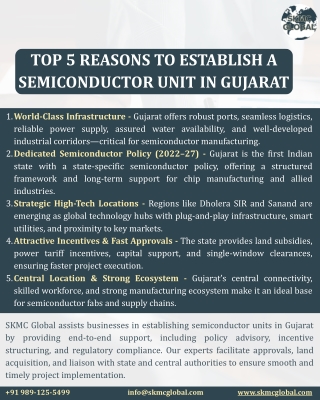 Top 5 Reasons to Establish a Semiconductor Unit in Gujarat