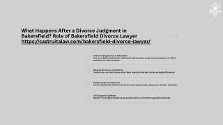 What Happens After a Divorce Judgment in Bakersfield Role of Bakersfield Divorce Lawyer