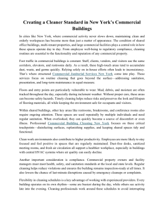 Creating a Cleaner Standard in New York’s Commercial Buildings