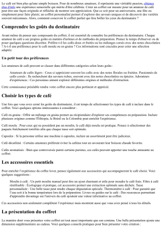 Créer un Coffret Amateur de Café sur Mesure : Guide Pratique !