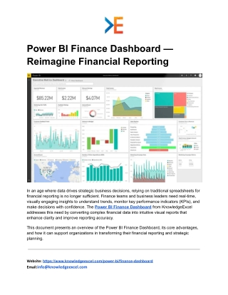 Advanced Finance Dashboard in Power BI for Real-Time Analysis