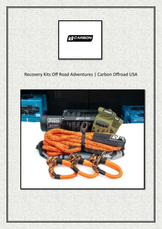 Recovery Kits Off Road Adventures