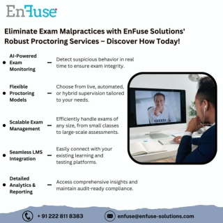 Eliminate Exam Malpractices with EnFuse Solutions' Robust Proctoring Services