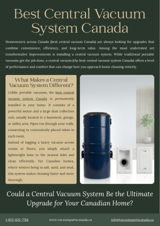 Best central vacuum system Canada – Brands, Features, and System Comparison