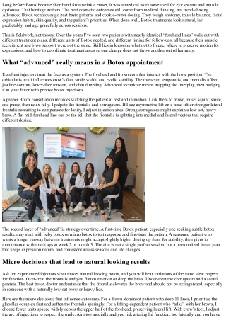 Advanced Botox Techniques: Elevating Results with Precision