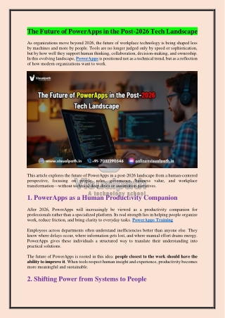 PowerApps Training - Visualpath Online Courses