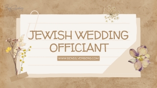 Jewish Wedding Officiant