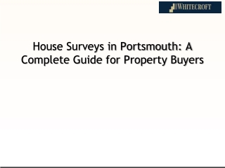 House Surveys in Portsmouth A Complete Guide for Property Buyers