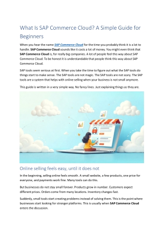 What Is SAP Commerce Cloud A Simple Guide for Beginners