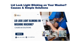 Lid Lock Light Blinking on Your Washer  Causes & Simple Solutions