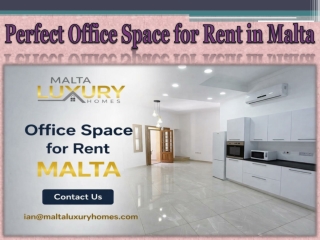 Perfect Office Space for Rent in Malta