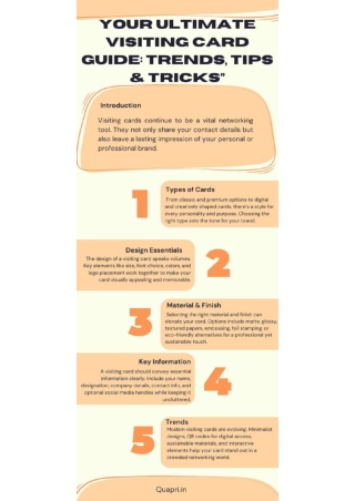 Visiting Card Infographic pdf