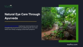 Trusted Ayurvedic Eye Treatment Centre in Kerala