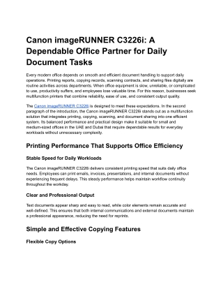 Canon imageRUNNER C3226i