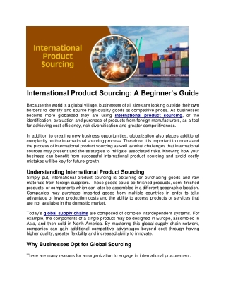 Product Sourcing Insights Every Entrepreneur Should Know