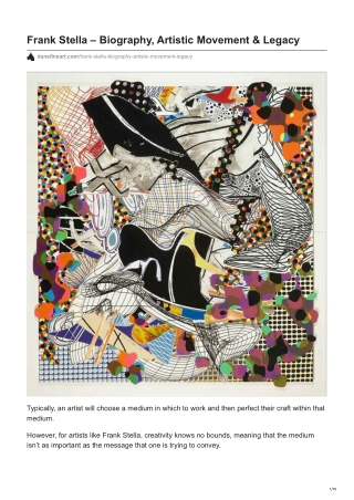 Frank Stella Biography Artistic Movement Legacy