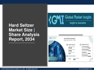 Hard Seltzer Market Size | Share Analysis Report, 2034