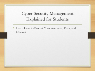 Cyber Security Management Explained in Simple Terms for Students