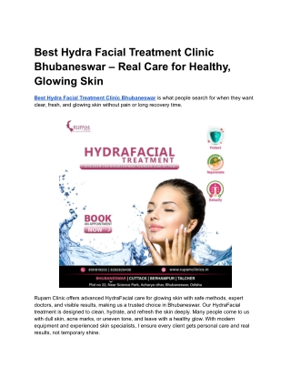 Hydra Facial Treatment