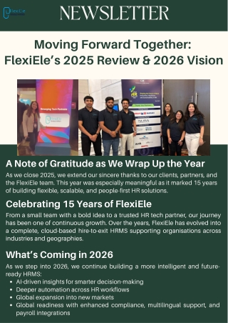 ✨ FlexiEle Newsletter | 2025 Reflections & 2026 Vision