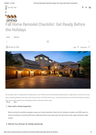 Fall Home Remodel Checklist _ Prepare Your Home with Omnia Construction