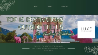 Explore Top Indian Wedding Destinations Outside the USA