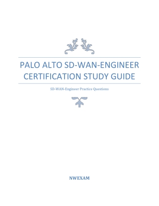 Palo Alto SD-WAN-Engineer Certification Study Guide