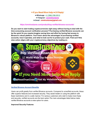 Top Site To Buy Binance Account Setup & Verification Help – Fast & Secure