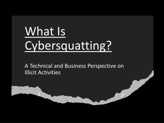 What Is Cybersquatting? A Technical and Business Perspective on Illicit Activiti