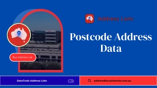 Postcode Address Data