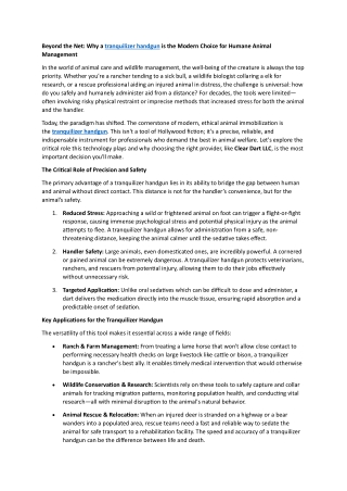 tranquilizer handgun