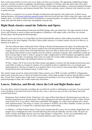 Marriott Hotels in Paris, France: Neighborhood-via-Neighborhood Picks